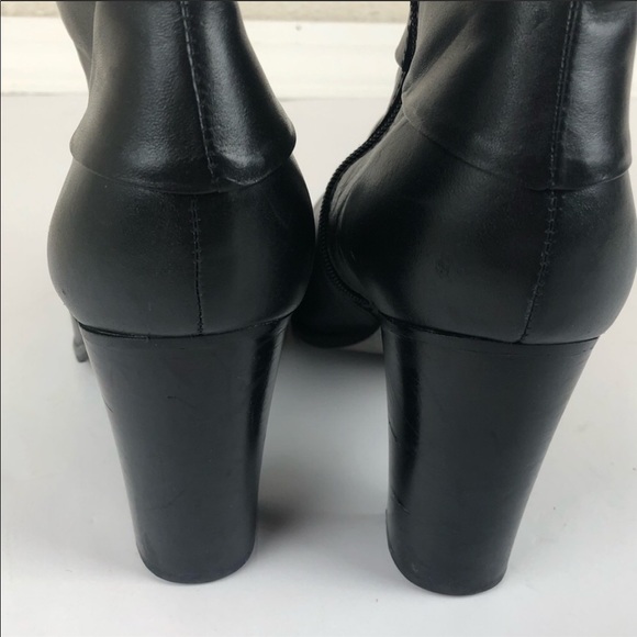 MATISSE black leather heeled boots, size 10 - Picture 3 of 8